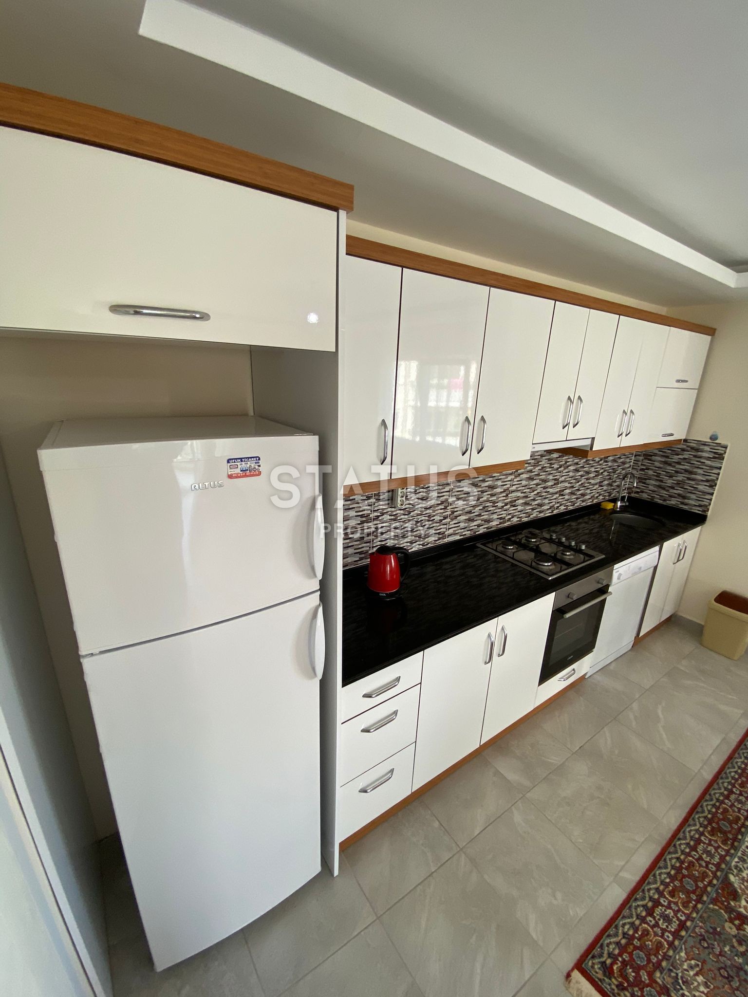 Просторная квартира планировки 1+1, 70 м2 с частичным видом на море в районе Махмутлар, Аланья фото 3