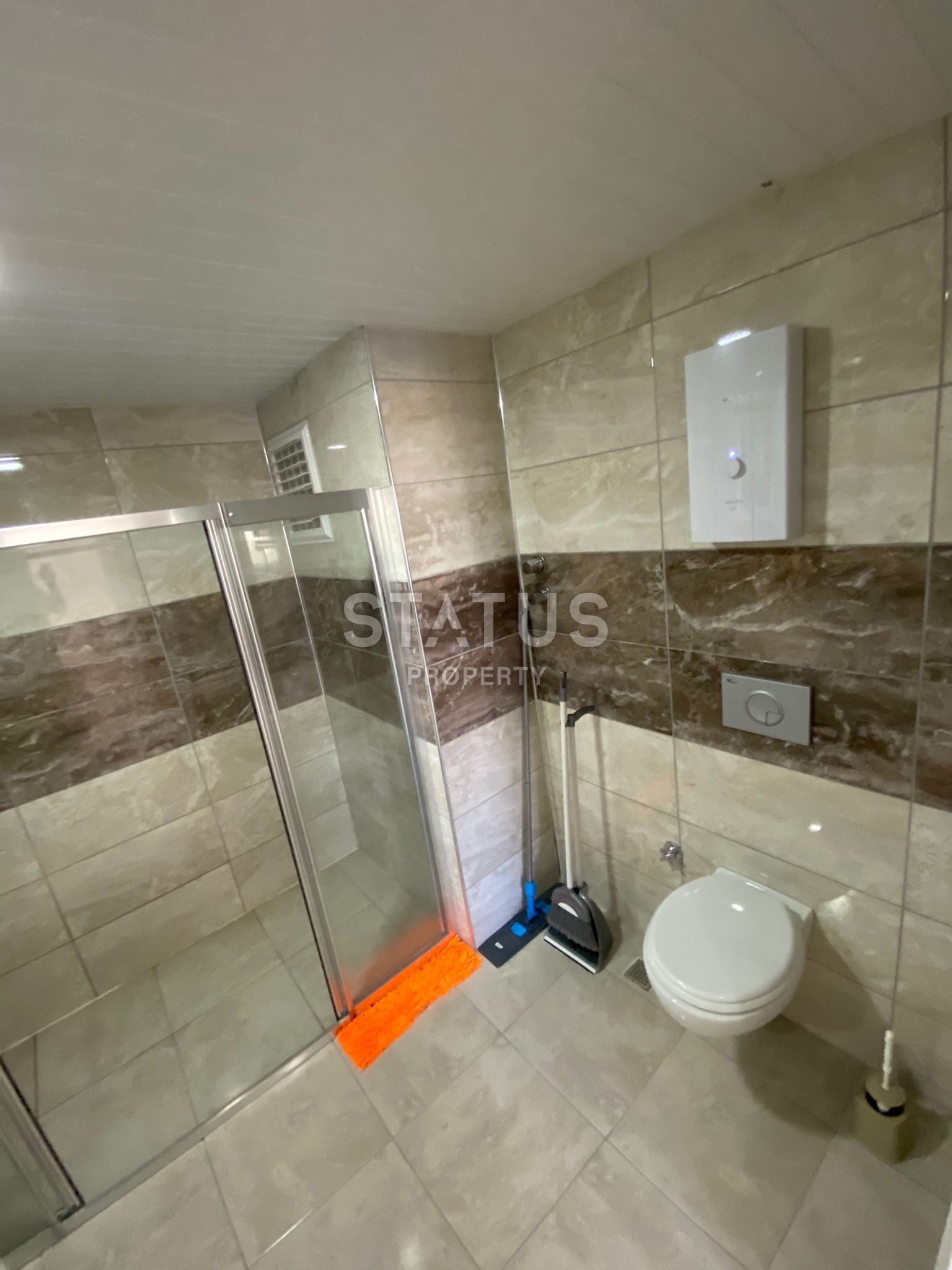 Просторная квартира планировки 1+1, 70 м2 с частичным видом на море в районе Махмутлар, Аланья фото 4