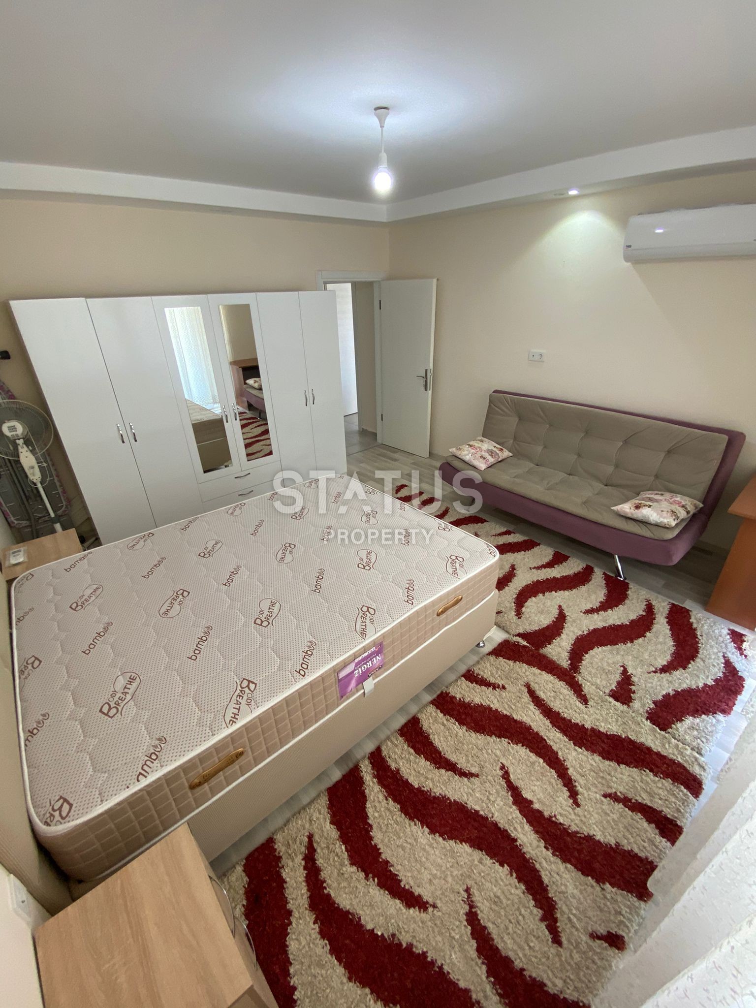 Просторная квартира планировки 1+1, 70 м2 с частичным видом на море в районе Махмутлар, Аланья фото 6