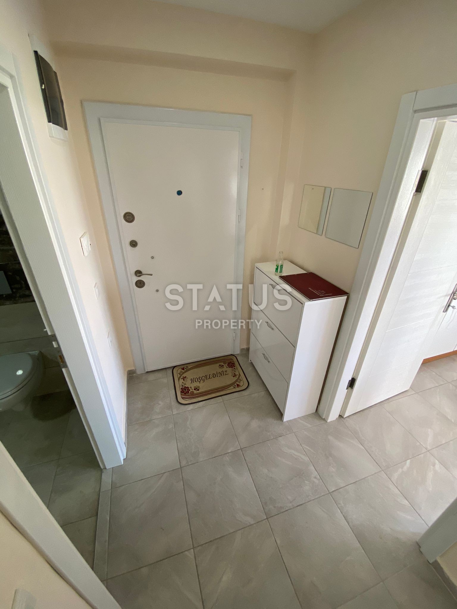 Просторная квартира планировки 1+1, 70 м2 с частичным видом на море в районе Махмутлар, Аланья фото 8