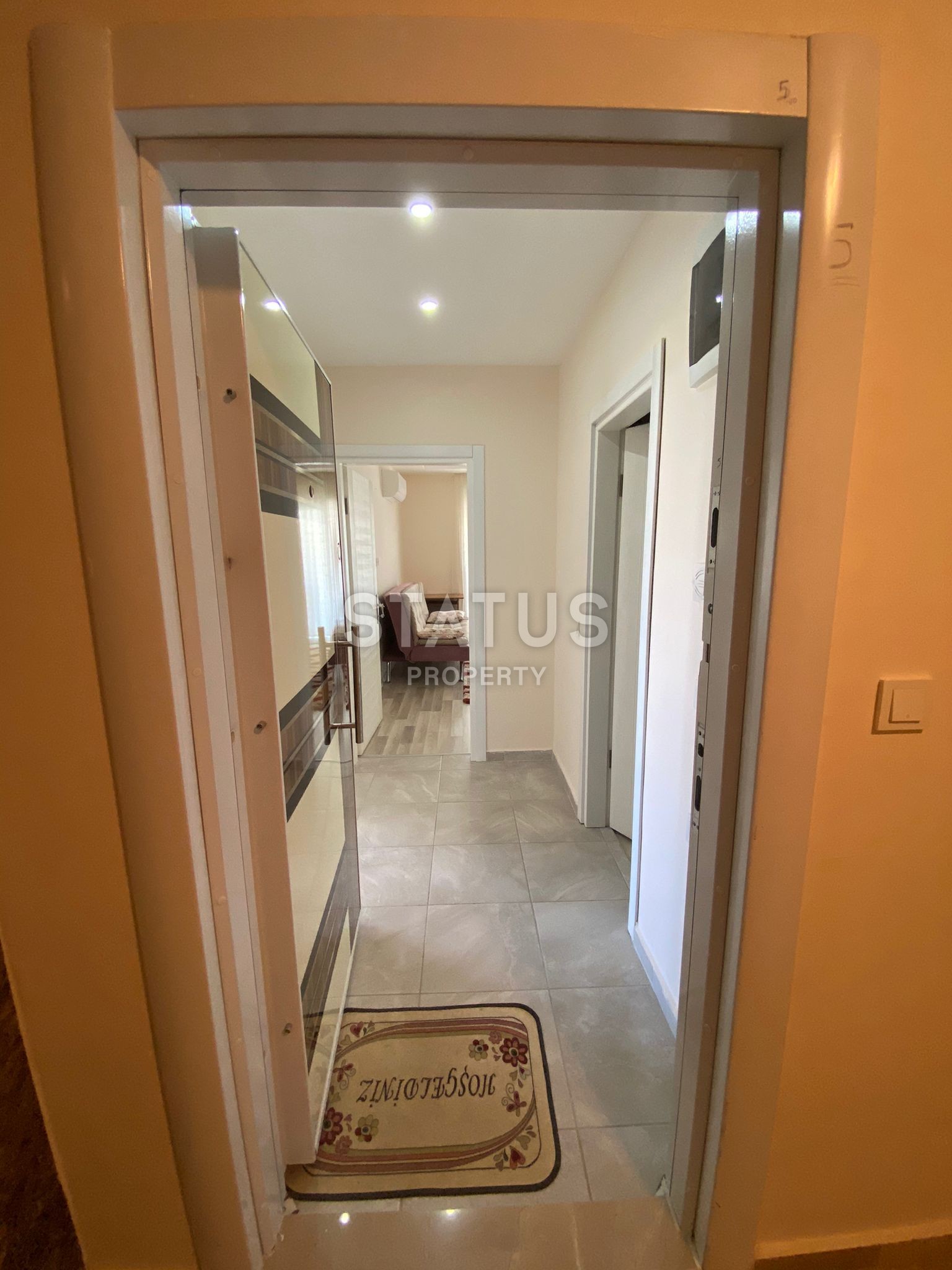 Просторная квартира планировки 1+1, 70 м2 с частичным видом на море в районе Махмутлар, Аланья фото 9