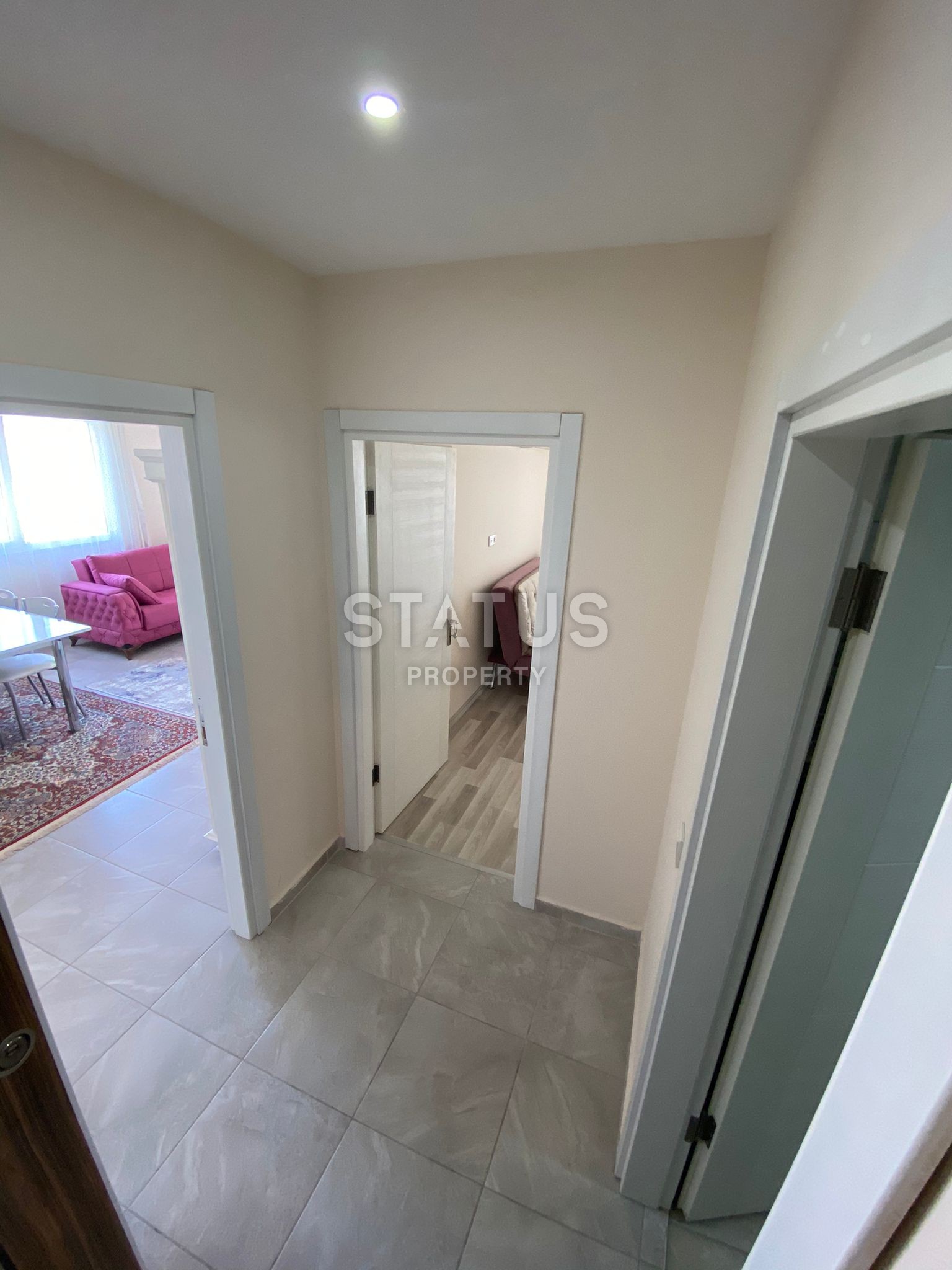 Просторная квартира планировки 1+1, 70 м2 с частичным видом на море в районе Махмутлар, Аланья фото 10