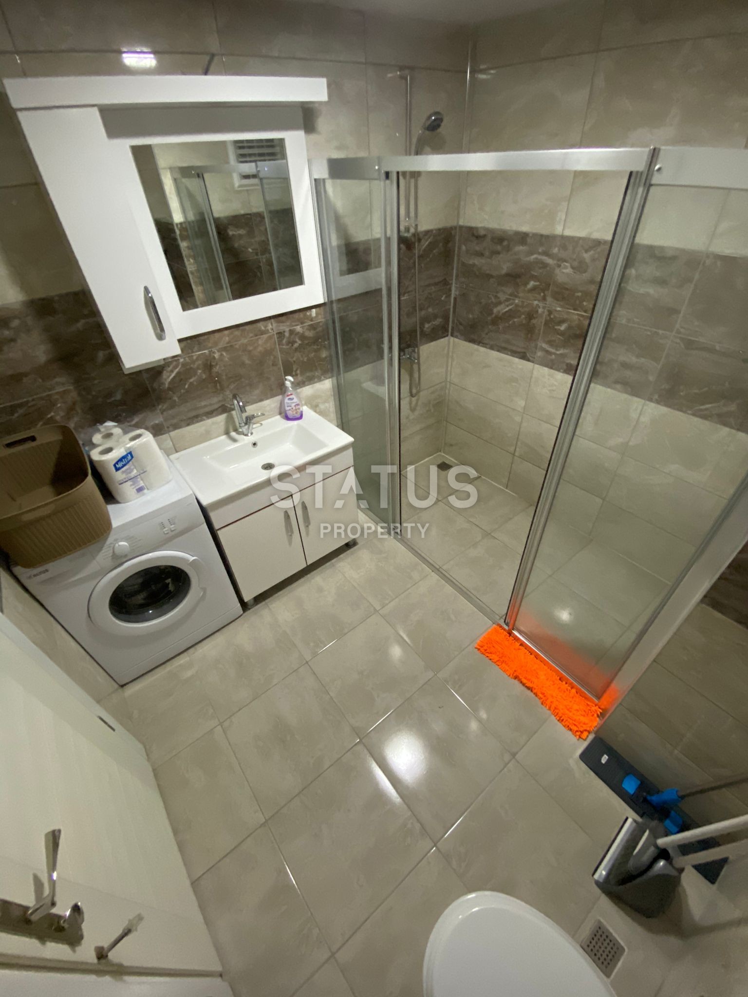 Просторная квартира планировки 1+1, 70 м2 с частичным видом на море в районе Махмутлар, Аланья фото 11