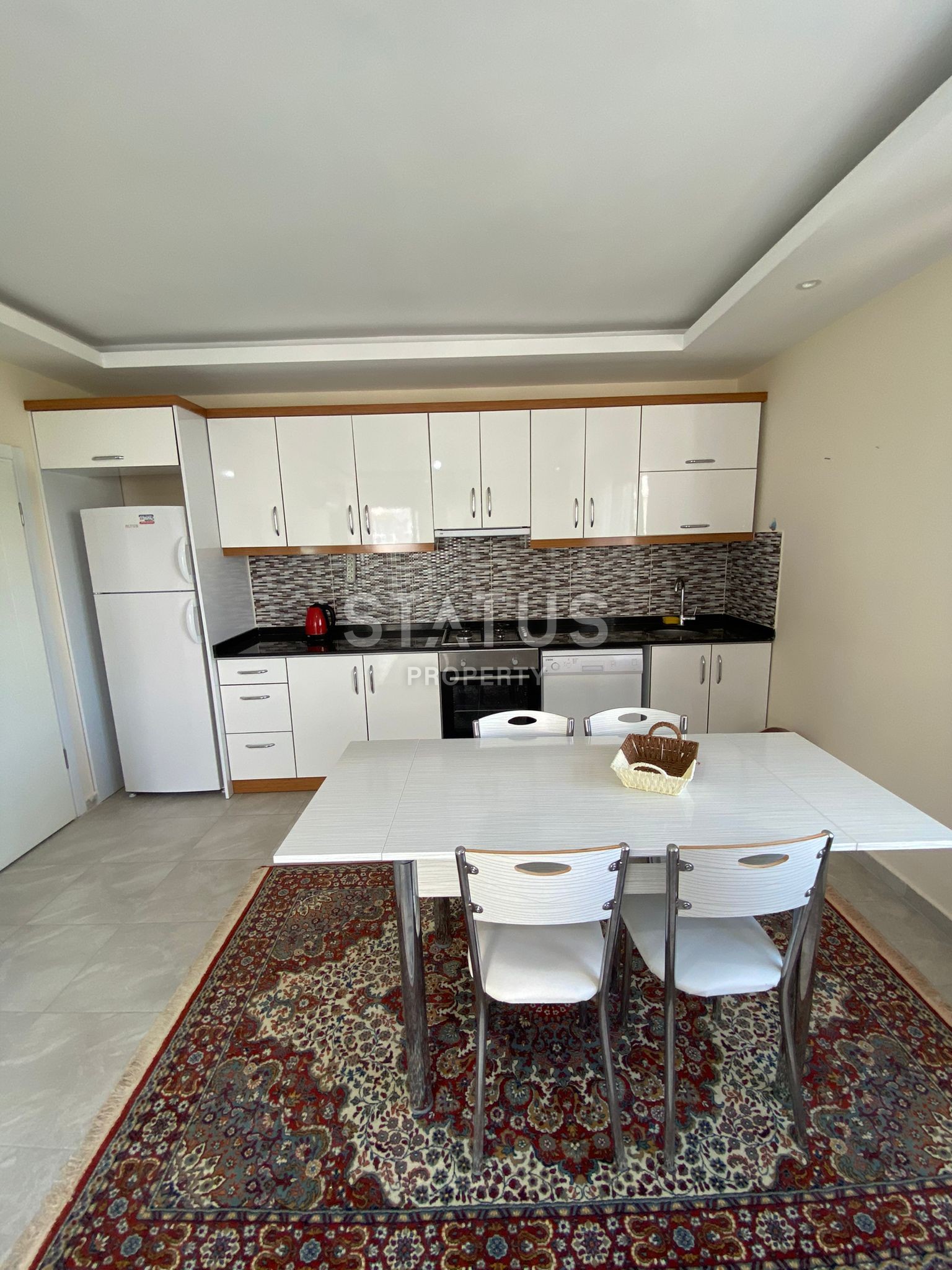 Просторная квартира планировки 1+1, 70 м2 с частичным видом на море в районе Махмутлар, Аланья фото 12