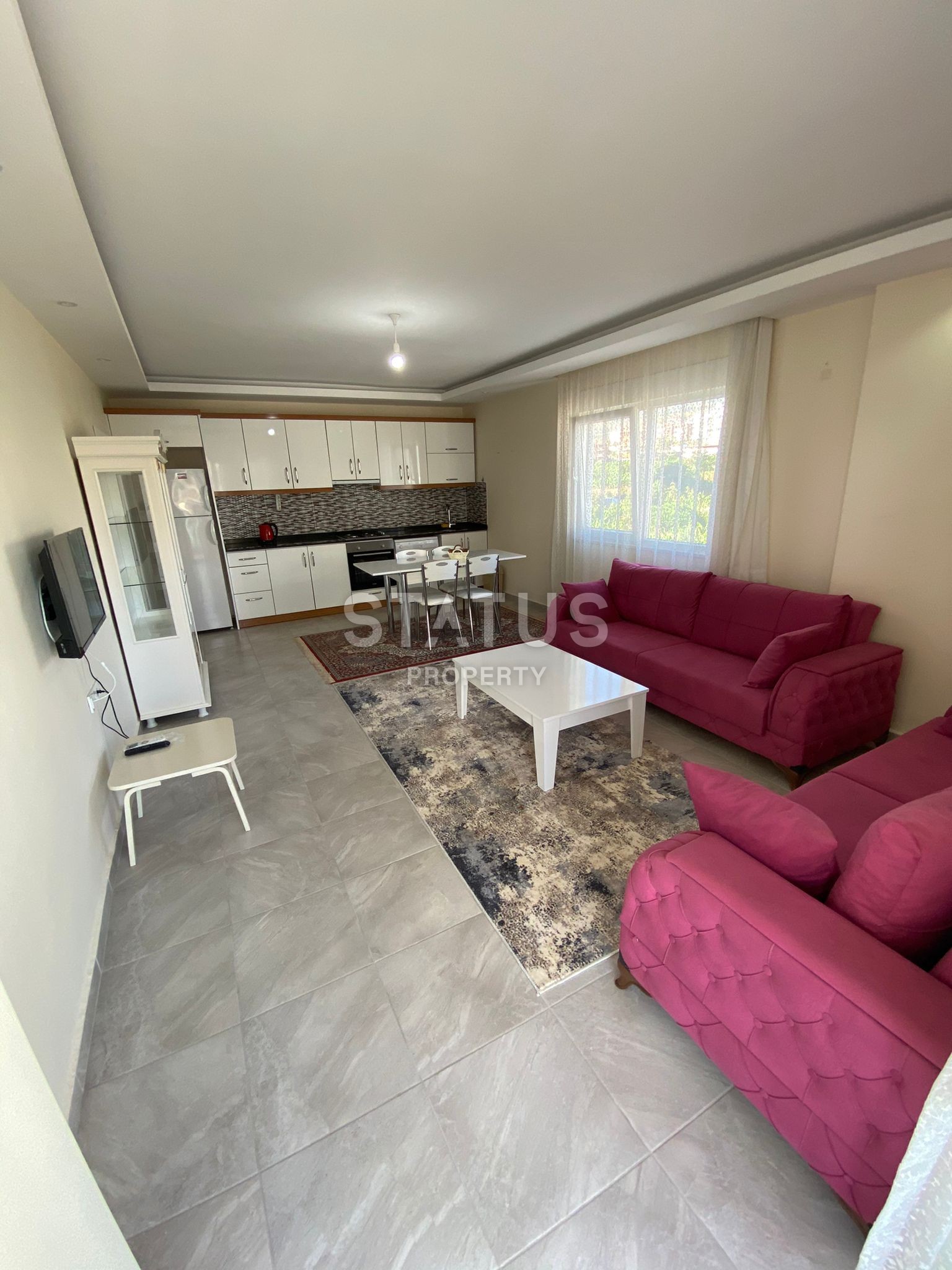 Просторная квартира планировки 1+1, 70 м2 с частичным видом на море в районе Махмутлар, Аланья фото 13