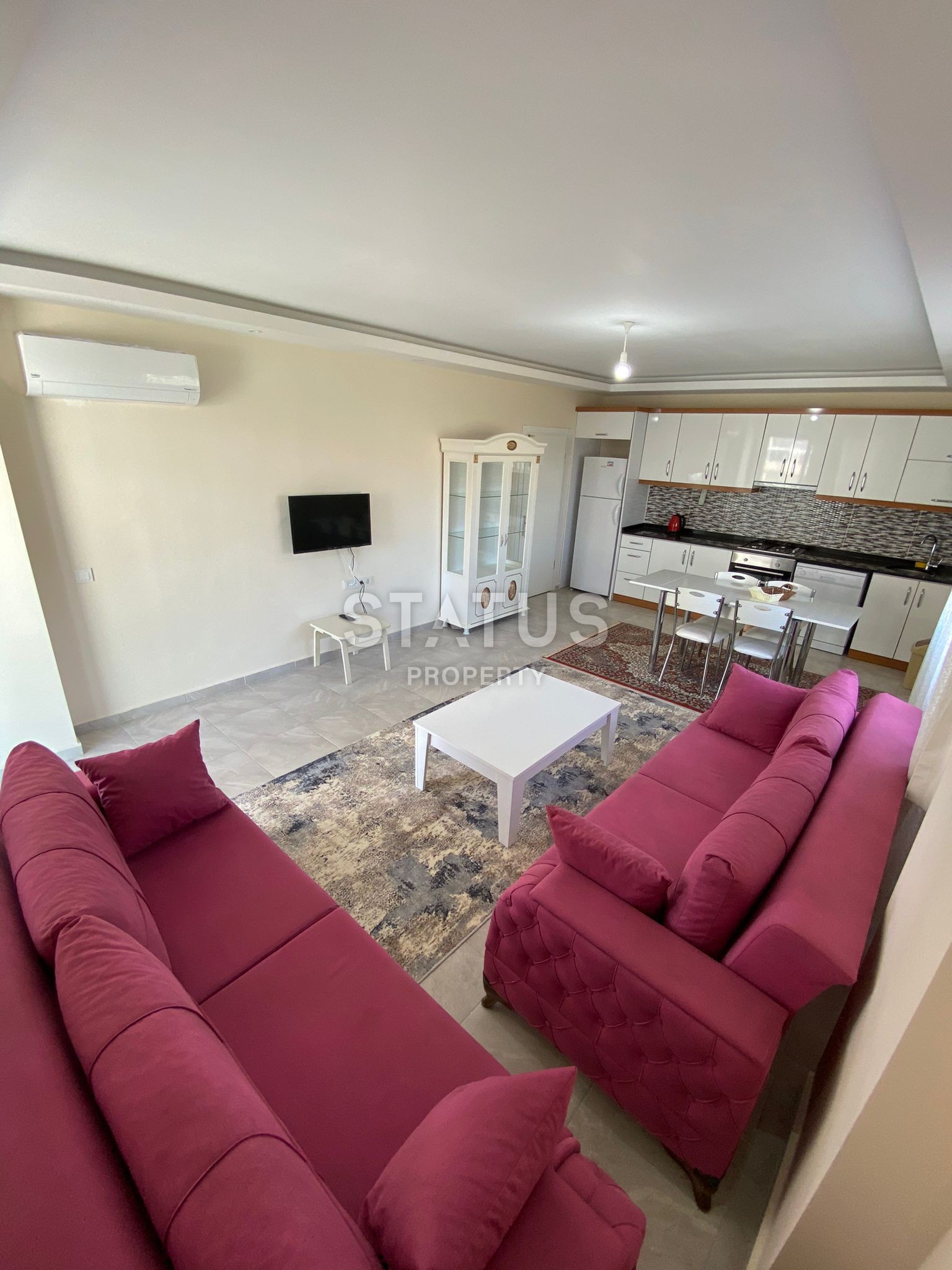 Просторная квартира планировки 1+1, 70 м2 с частичным видом на море в районе Махмутлар, Аланья фото 14