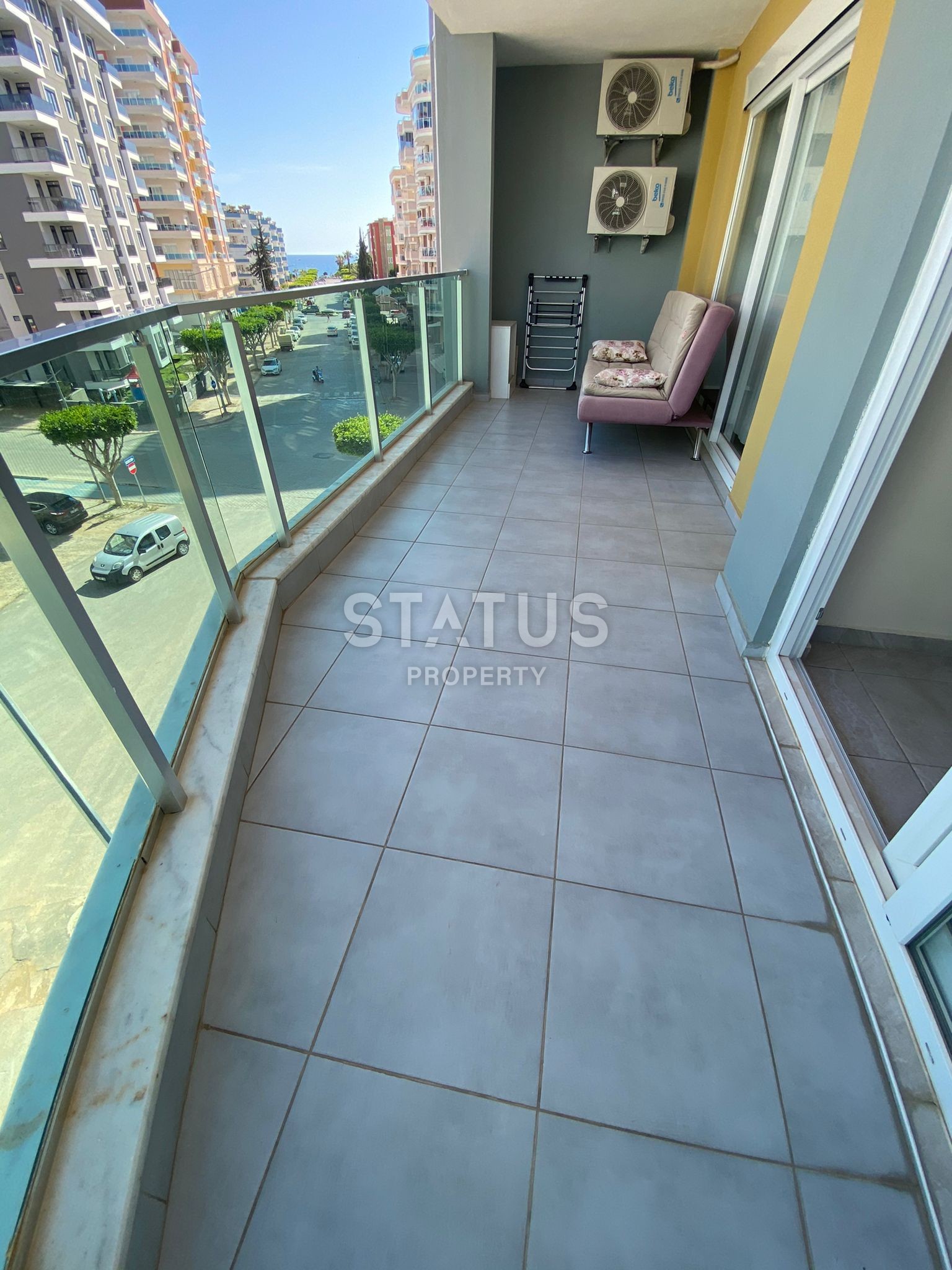 Просторная квартира планировки 1+1, 70 м2 с частичным видом на море в районе Махмутлар, Аланья фото 16