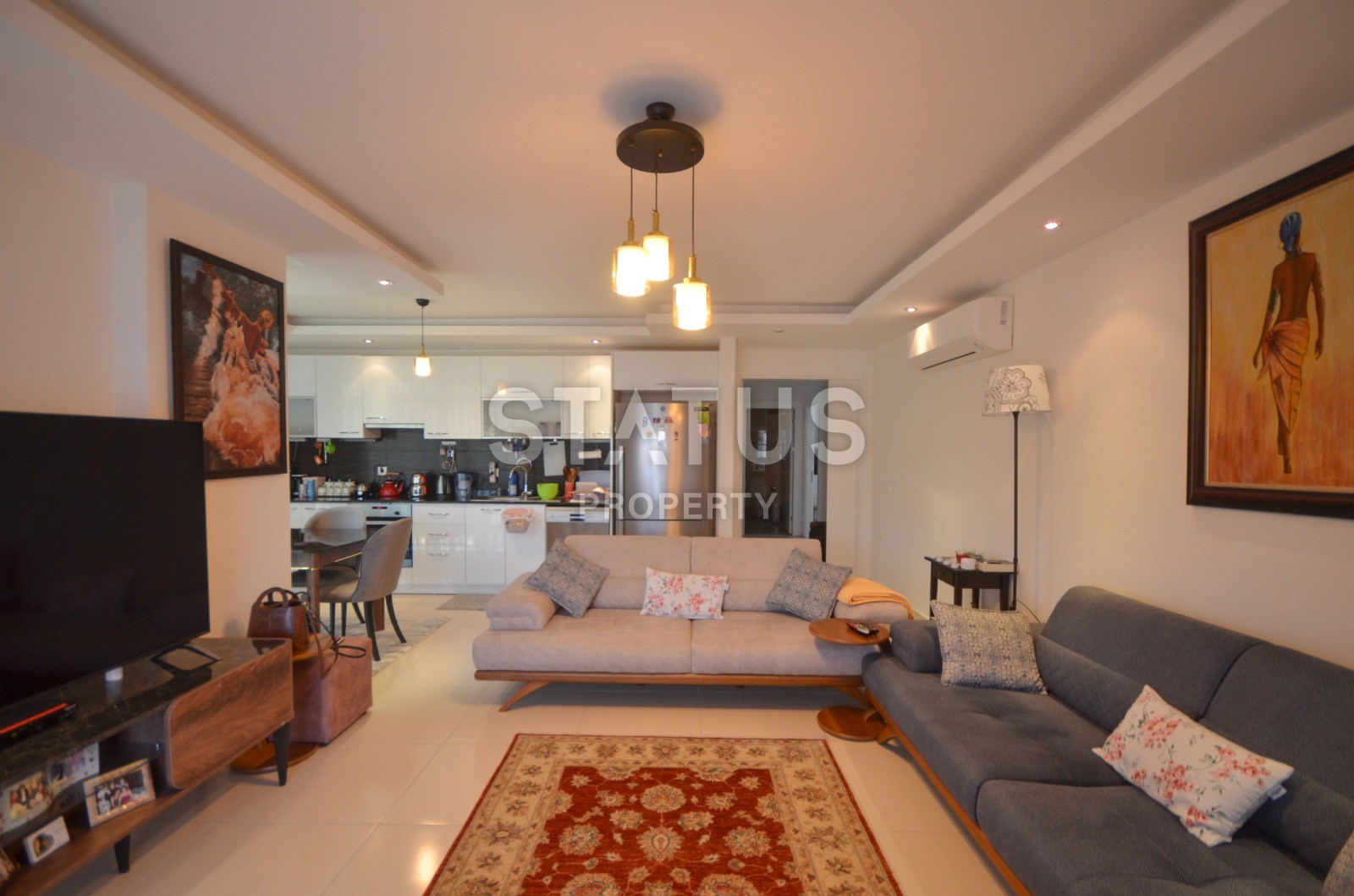 Трёхкомнатные апартаменты 120 м2 с видом на море в элитном комплексе. Кестель, Алания. фото 6