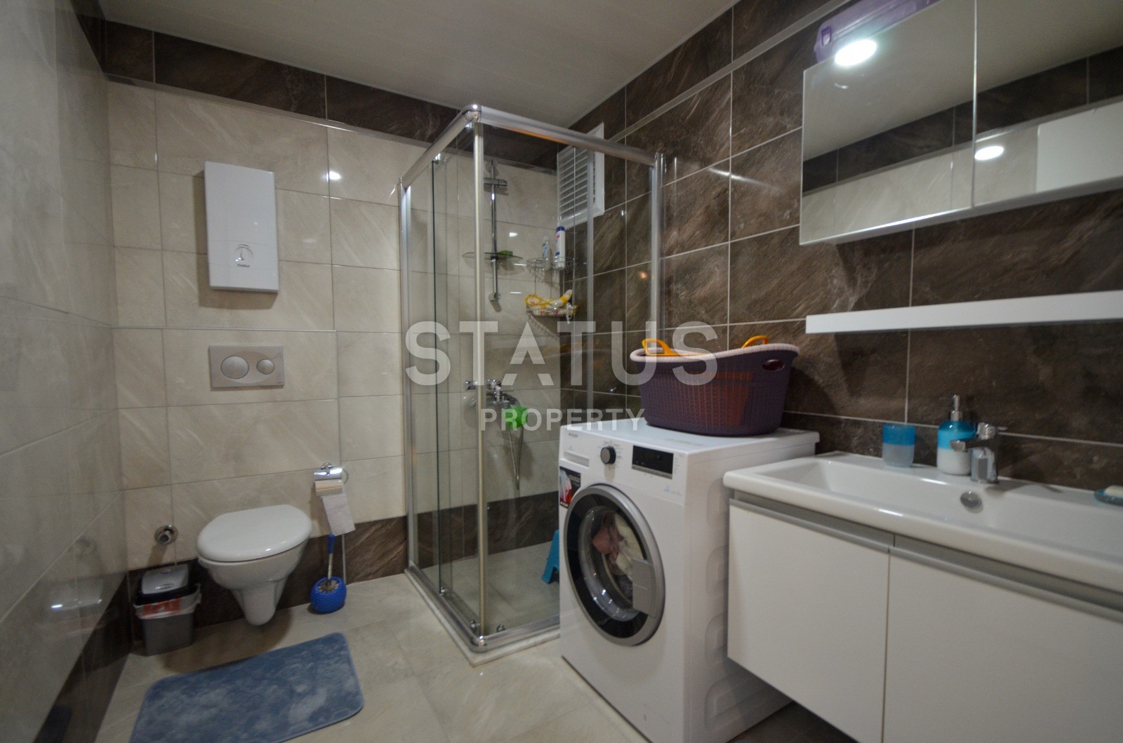 Трёхкомнатные апартаменты 120 м2 с видом на море в элитном комплексе. Кестель, Алания. фото 10