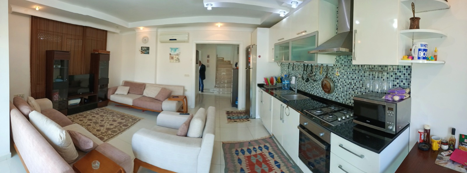 Панорамный дуплекс 3+1, 125 м2 на первой линии. Кестель, Алания. фото 12