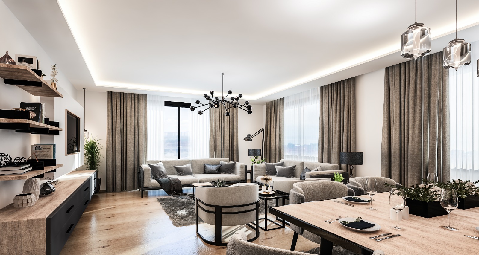 Last 2+1 apartment in a new complex in the center of Avsallar. фото 11