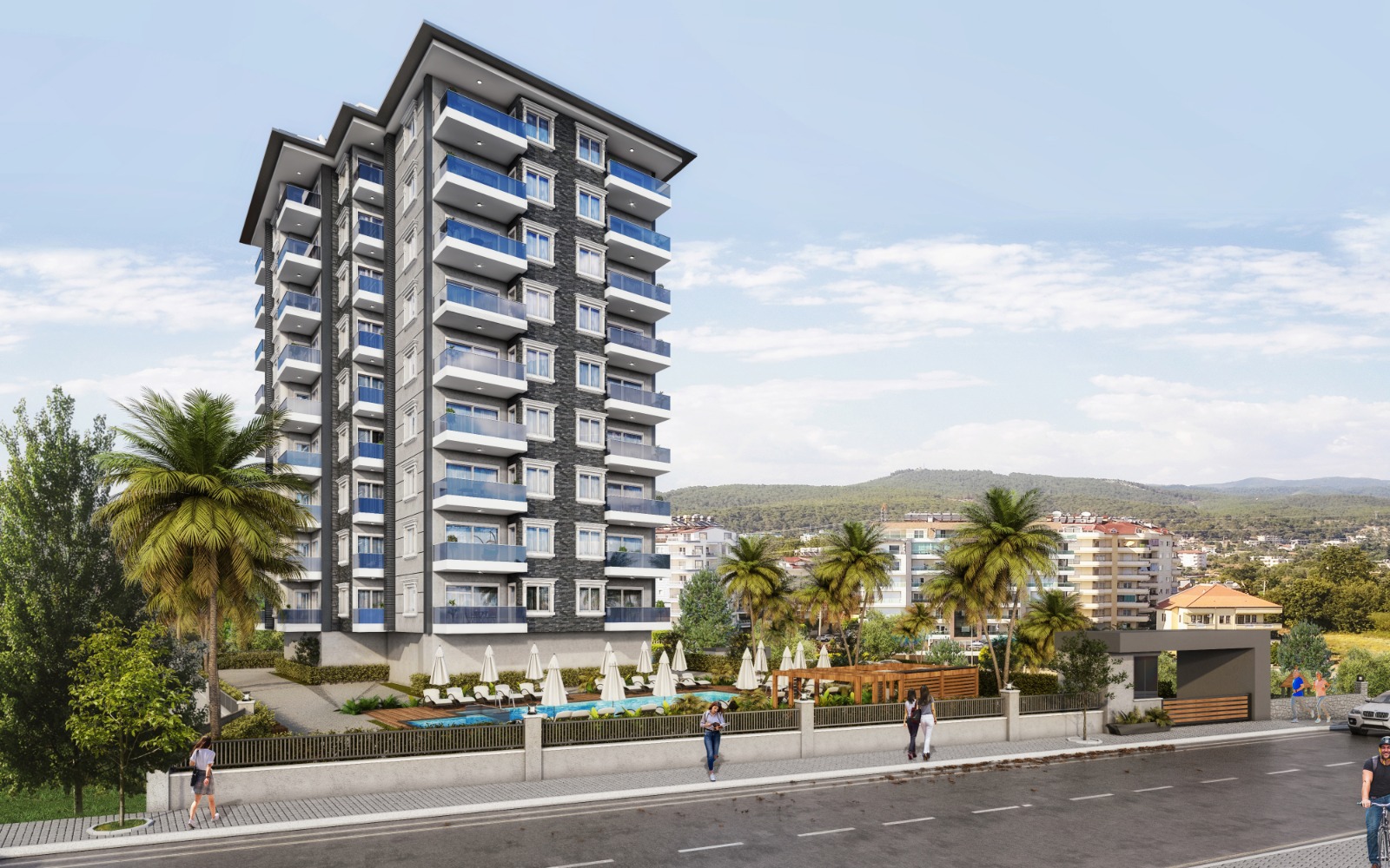 Last 2+1 apartment in a new complex in the center of Avsallar. фото 14