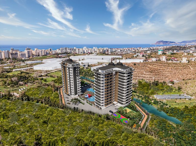 Роскошный комплекс на стадии котлована. Квартиры 0+1, 1+1, дуплексы 2+1 и лофты с видом на море в Махмутларе. фото 7