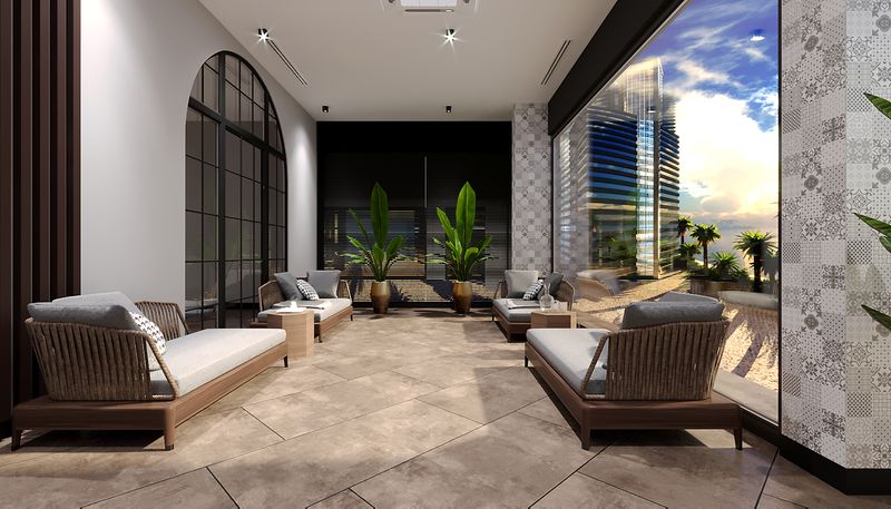 Роскошный комплекс на стадии котлована. Квартиры 0+1, 1+1, дуплексы 2+1 и лофты с видом на море в Махмутларе. фото 38