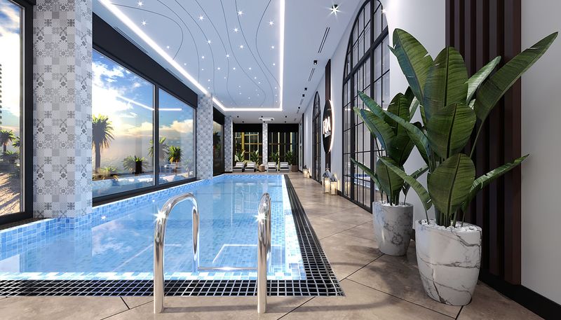 Роскошный комплекс на стадии котлована. Квартиры 0+1, 1+1, дуплексы 2+1 и лофты с видом на море в Махмутларе. фото 39