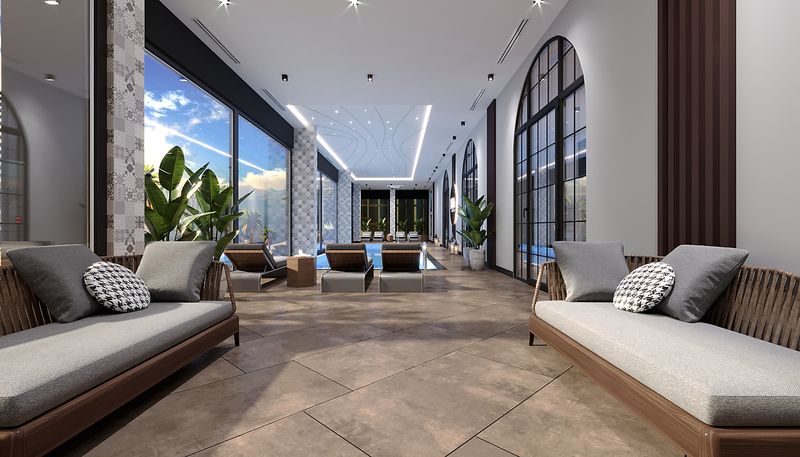 Роскошный комплекс на стадии котлована. Квартиры 0+1, 1+1, дуплексы 2+1 и лофты с видом на море в Махмутларе. фото 41