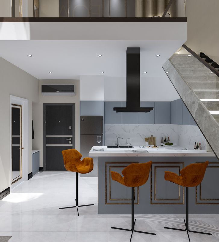 Роскошный комплекс на стадии котлована. Квартиры 0+1, 1+1, дуплексы 2+1 и лофты с видом на море в Махмутларе. фото 48