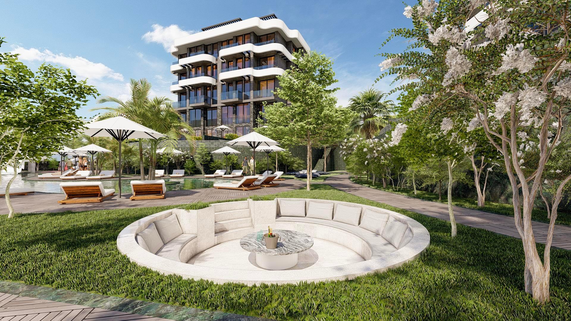 Апартаменты премиум-класса 1+1 и дуплексы 2+1 в строящемся комплексе, от 55 м2. Каргыджак, Алания. фото 30