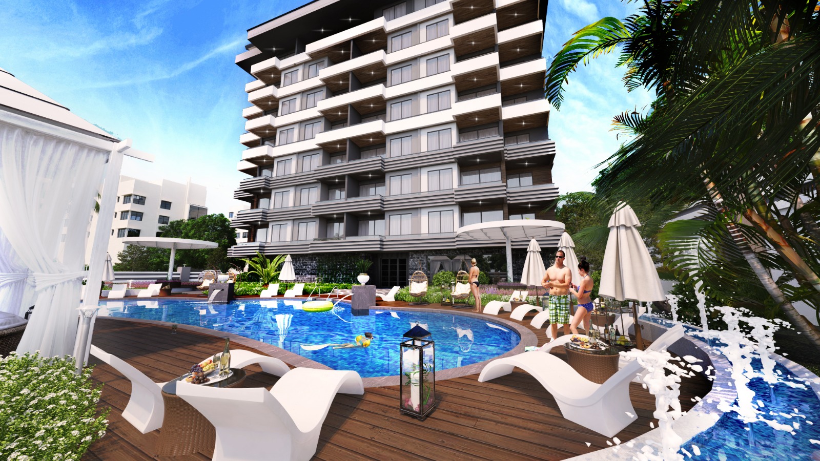 Инвестиционный проект в районе Авсаллар, Аланья.  Квартиры планировки 1+1, 42-55 м2 и 2+1, 65-130 м2. Рассрочка при первоначальном взносе от 30%. фото 8