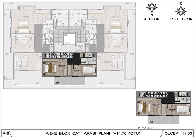 Шикарный проект для комфортной жизни. Апартаменты 1+1, 2+1, 3+1 и 4+1 в Обе. От 55 до 245 м2. фото 36