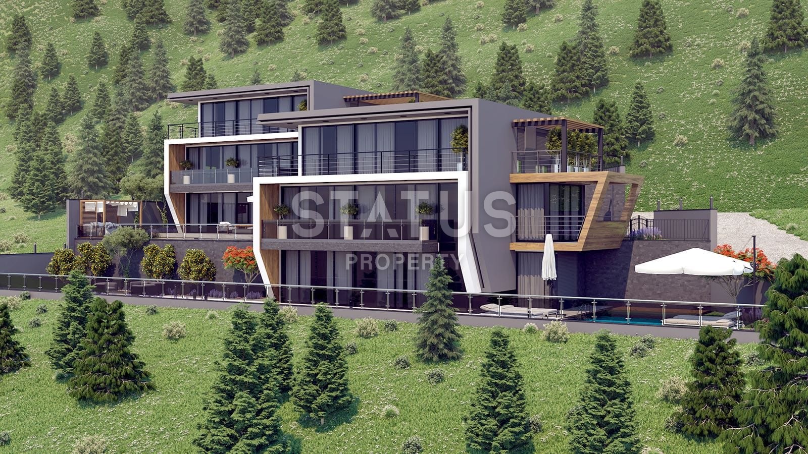 Шикарные виллы в центральной части города с неповторимым видом на горы, море и крепость Аланьи, 500 кв.м. фото 3