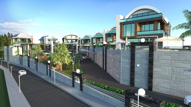 New project of villas under construction in the picturesque area of Kargicak, 190-450 m2 фото 22