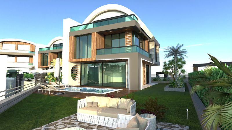 New project of villas under construction in the picturesque area of Kargicak, 190-450 m2 фото 26