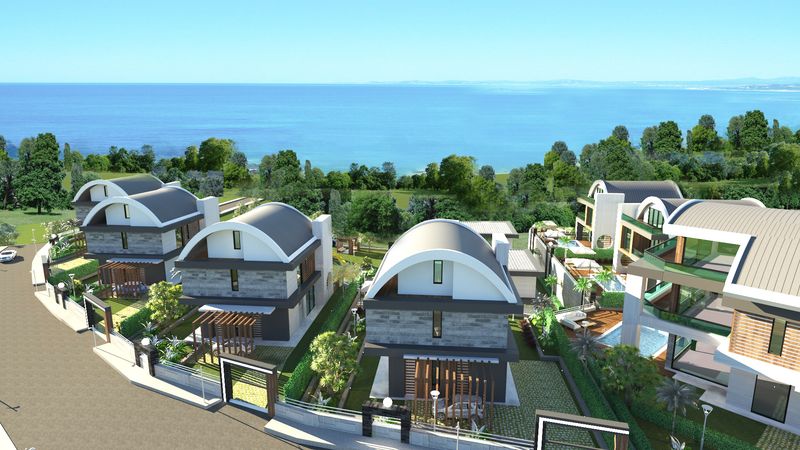 New project of villas under construction in the picturesque area of Kargicak, 190-450 m2 фото 29