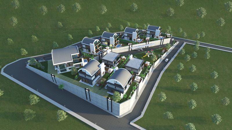 New project of villas under construction in the picturesque area of Kargicak, 190-450 m2 фото 36