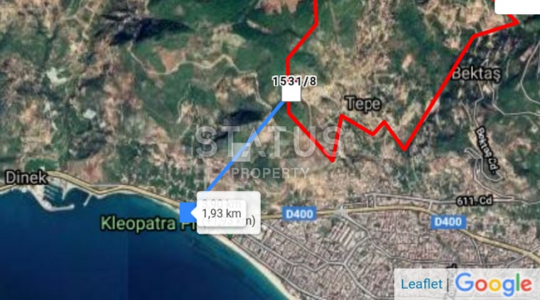 Два земельных участка под постройку с видом на средиземное море в районе Тэпе, Центр. фото 1
