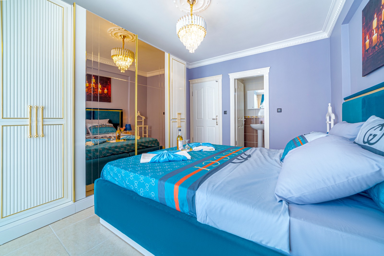 Трехкомнатная квартира с новой мебелью и боковым видом на море на ул.Барбаросса , 115м2 фото 11