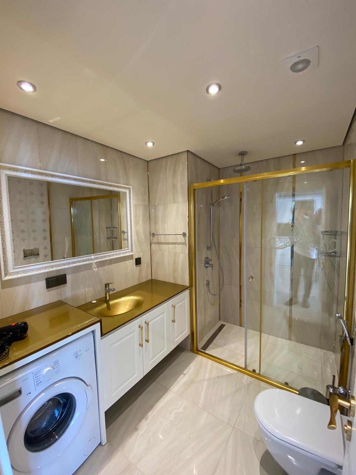 Квартира 1+1 с новой мебелью и боковыми видами на море и горы, в Махмутларе. 65кв.м. фото 11