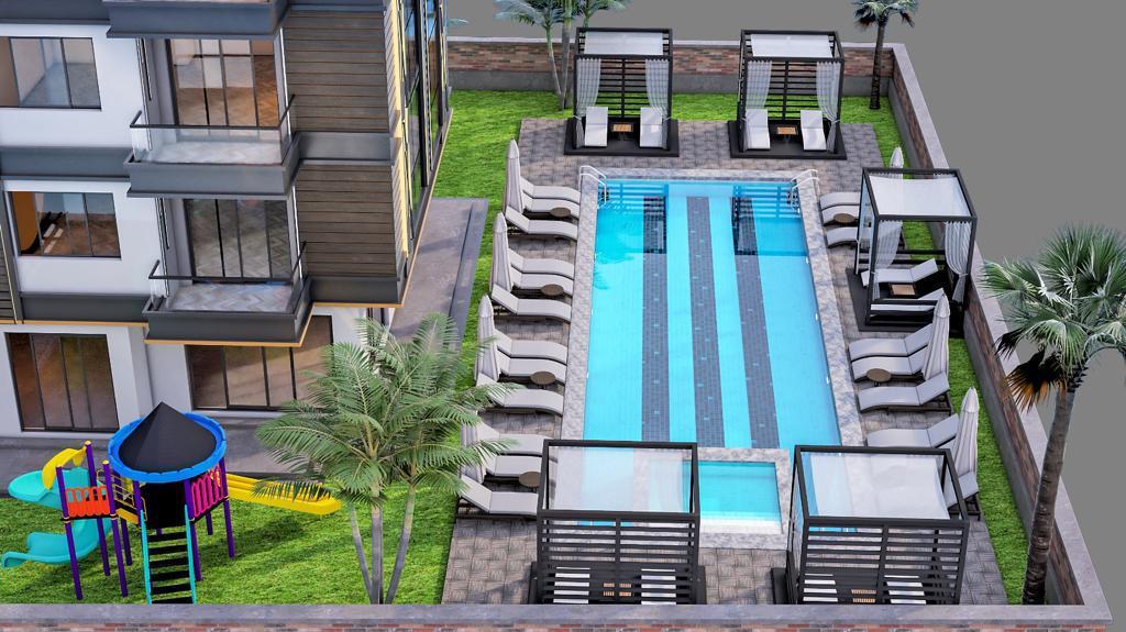 Квартиры 1+1 с видом на море в комплексе на этапе строительства возле пляжа Клеопатры. фото 3