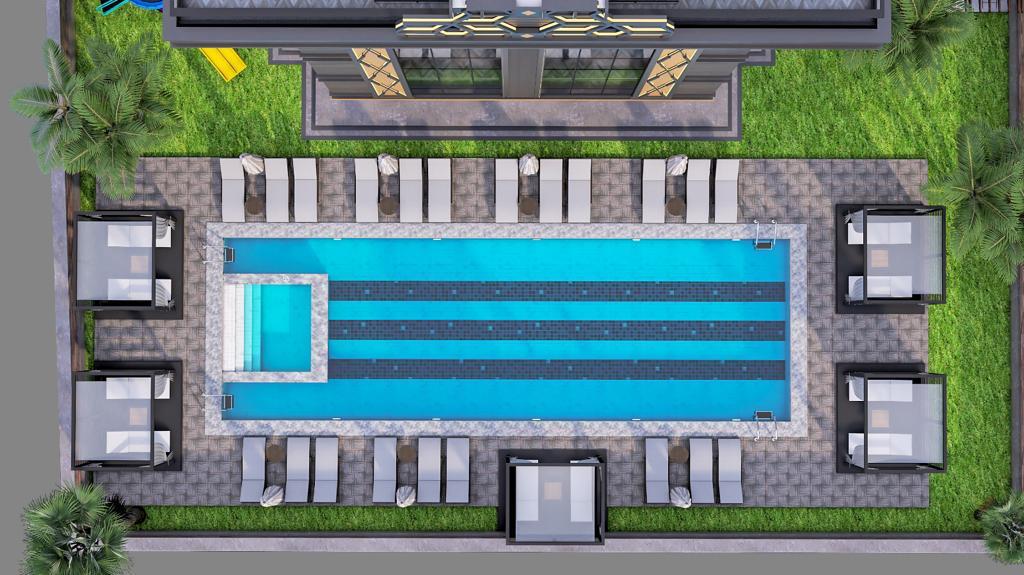 Квартиры 1+1 с видом на море в комплексе на этапе строительства возле пляжа Клеопатры. фото 5