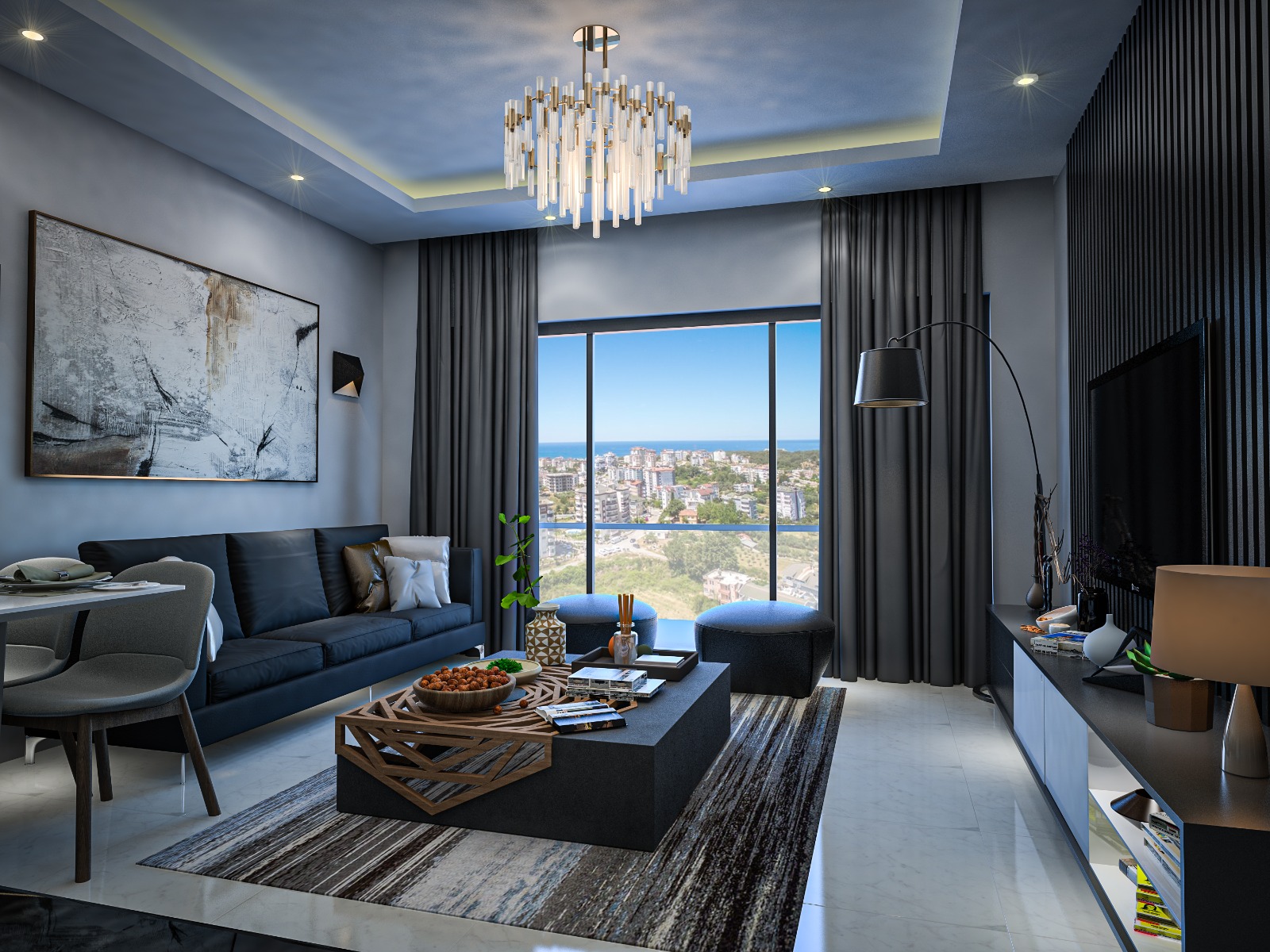 Квартиры 1+1 с видом на море в комплексе на этапе строительства возле пляжа Клеопатры. фото 18