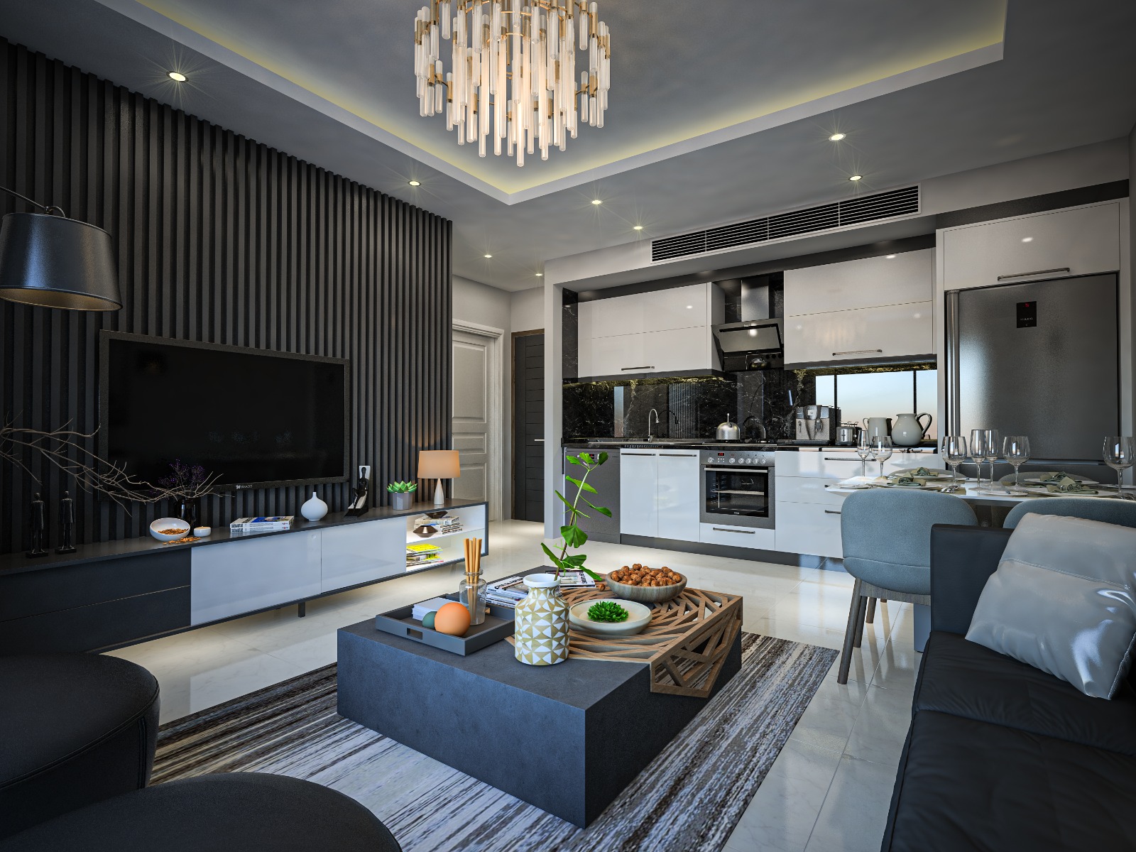 Квартиры 1+1 с видом на море в комплексе на этапе строительства возле пляжа Клеопатры. фото 19