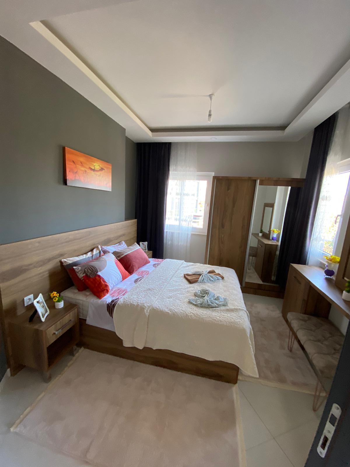 Двухкомнатная квартира с видом на старый город Наула в Махмутларе, 50 м2 фото 11