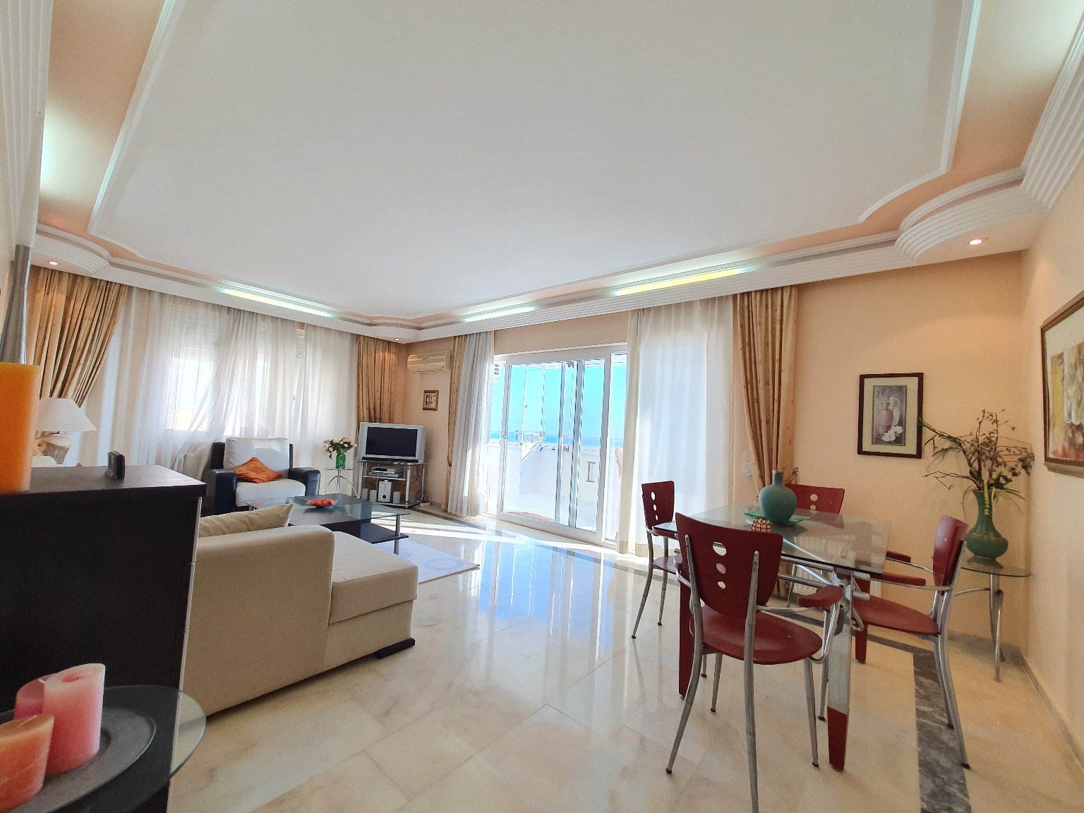 Three-room apartment with furniture and sea view, 120 m2 фото 11
