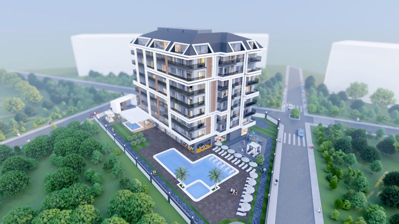 Инвестиционный проект на стадии котлована, Квартиры 1+1, 2+1 и 3+1 дуплекс по стартовым ценам! Авсаллар, Алания. фото 10