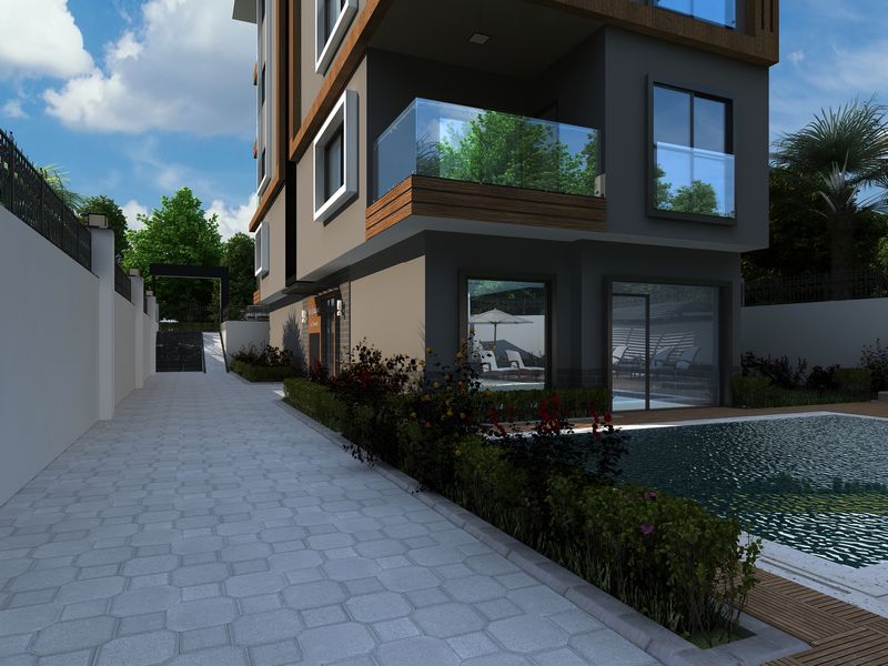 Проект нового жилого комплекса с многокомнатными квартирами от 80 до 180 м2 в окружении природы района Оба. фото 5