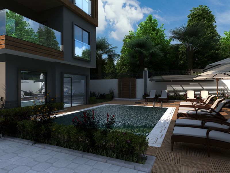 Проект нового жилого комплекса с многокомнатными квартирами от 80 до 180 м2 в окружении природы района Оба. фото 7