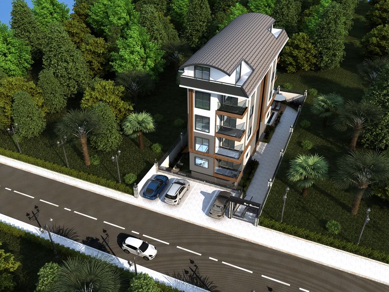 Проект нового жилого комплекса с многокомнатными квартирами от 80 до 180 м2 в окружении природы района Оба. фото 9