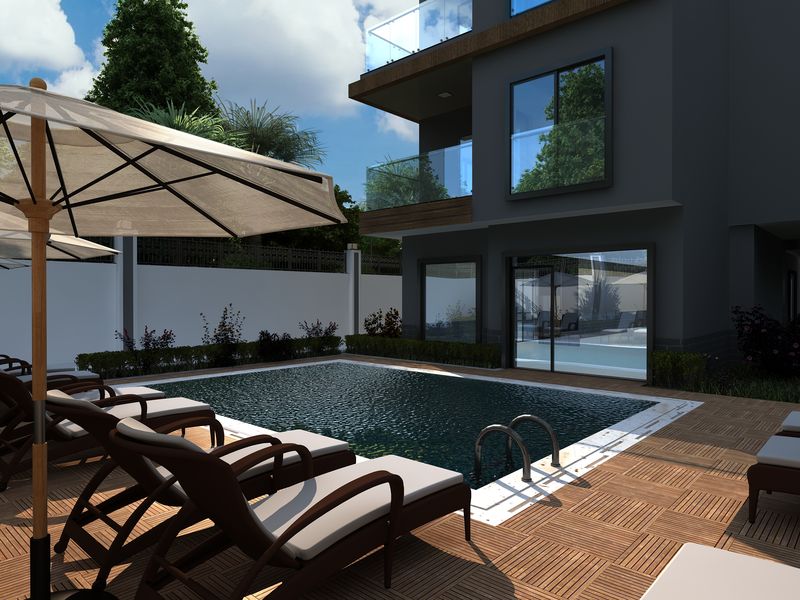 Проект нового жилого комплекса с многокомнатными квартирами от 80 до 180 м2 в окружении природы района Оба. фото 19