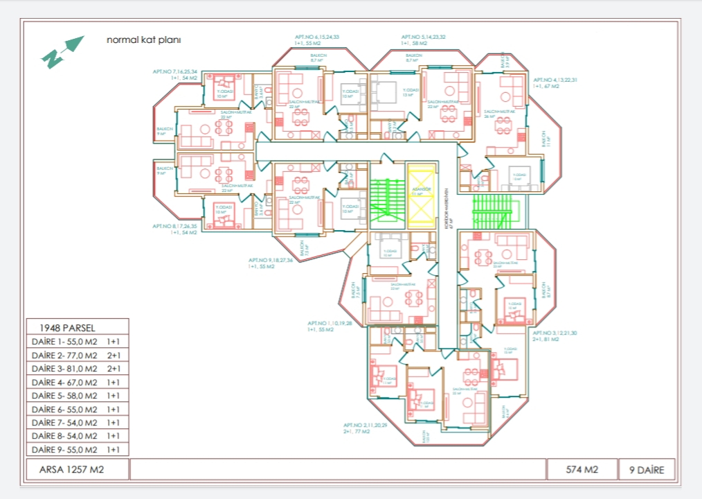 Новый проект на котловане от ведущей строительной компании в 3 минутах от пляжа. Квартиры 55 – 161 м2. Оба, Алания. фото 25
