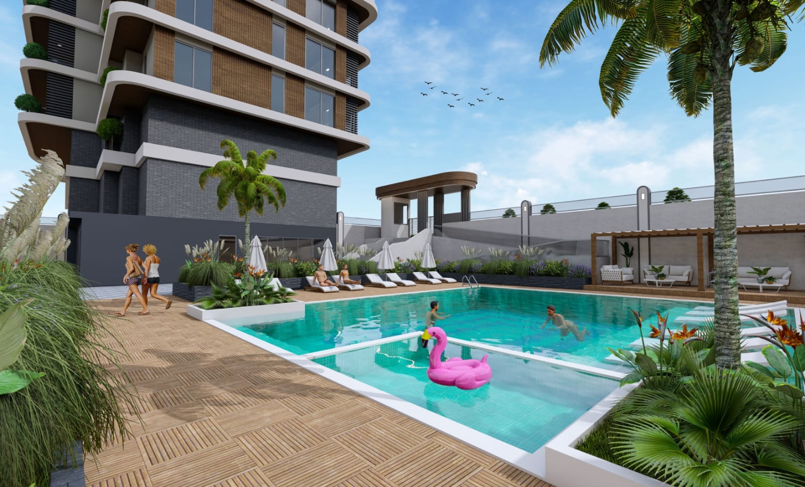 New project just 150 meters from the sea in the Kestel area. Apartments of different layouts from 52 to 246 m2. фото 3