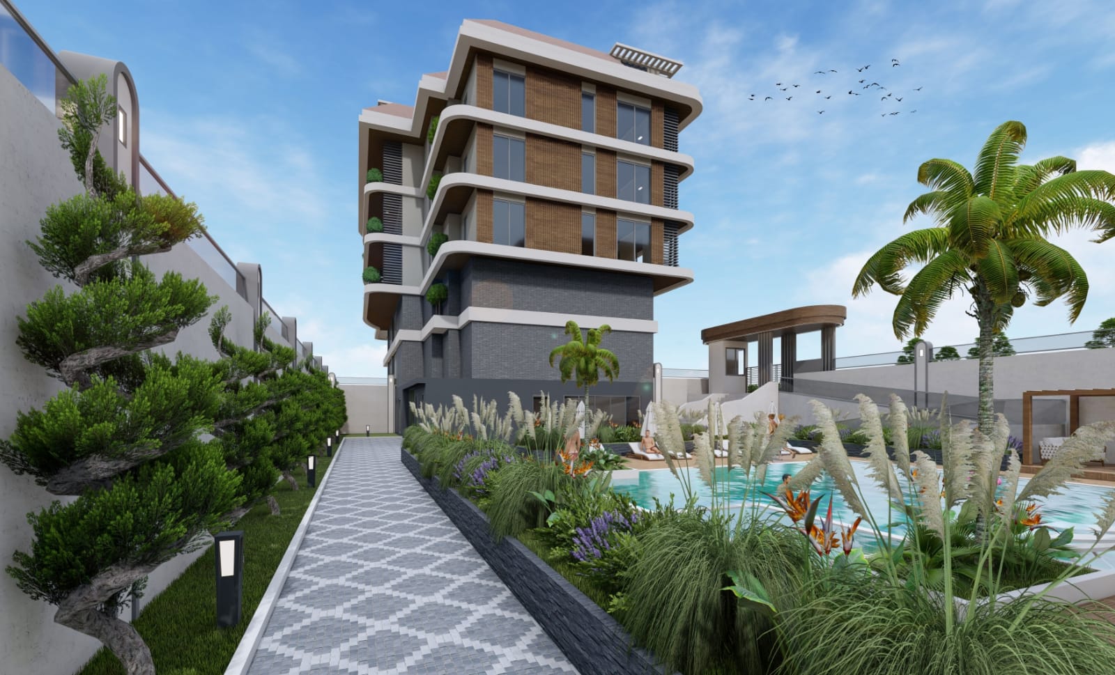 New project just 150 meters from the sea in the Kestel area. Apartments of different layouts from 52 to 246 m2. фото 6