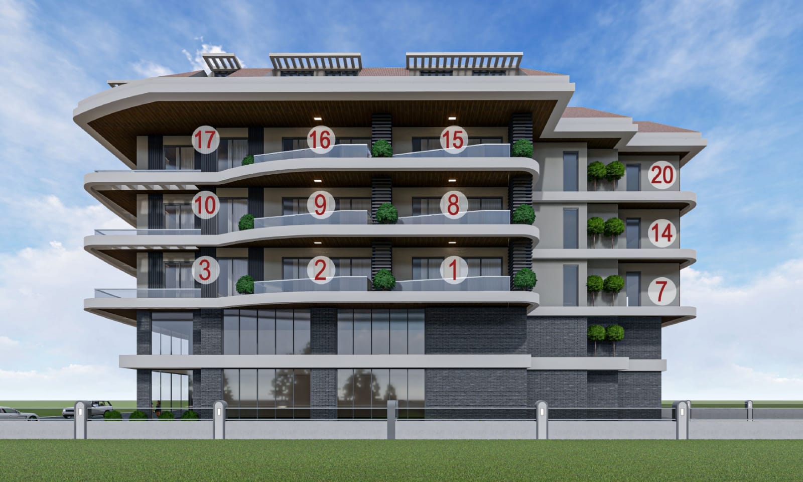 New project just 150 meters from the sea in the Kestel area. Apartments of different layouts from 52 to 246 m2. фото 9