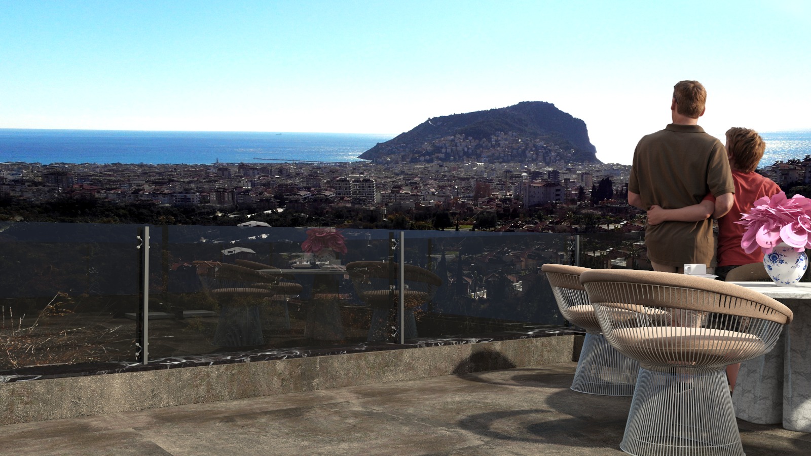 Две виллы 4+1 элит класса с панорамным видом на море и крепость. Центр, Алания. фото 3