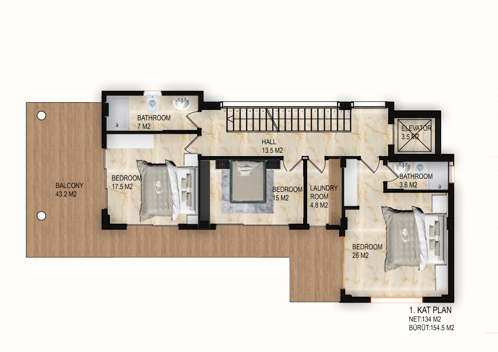 Две виллы 4+1 элит класса с панорамным видом на море и крепость. Центр, Алания. фото 9