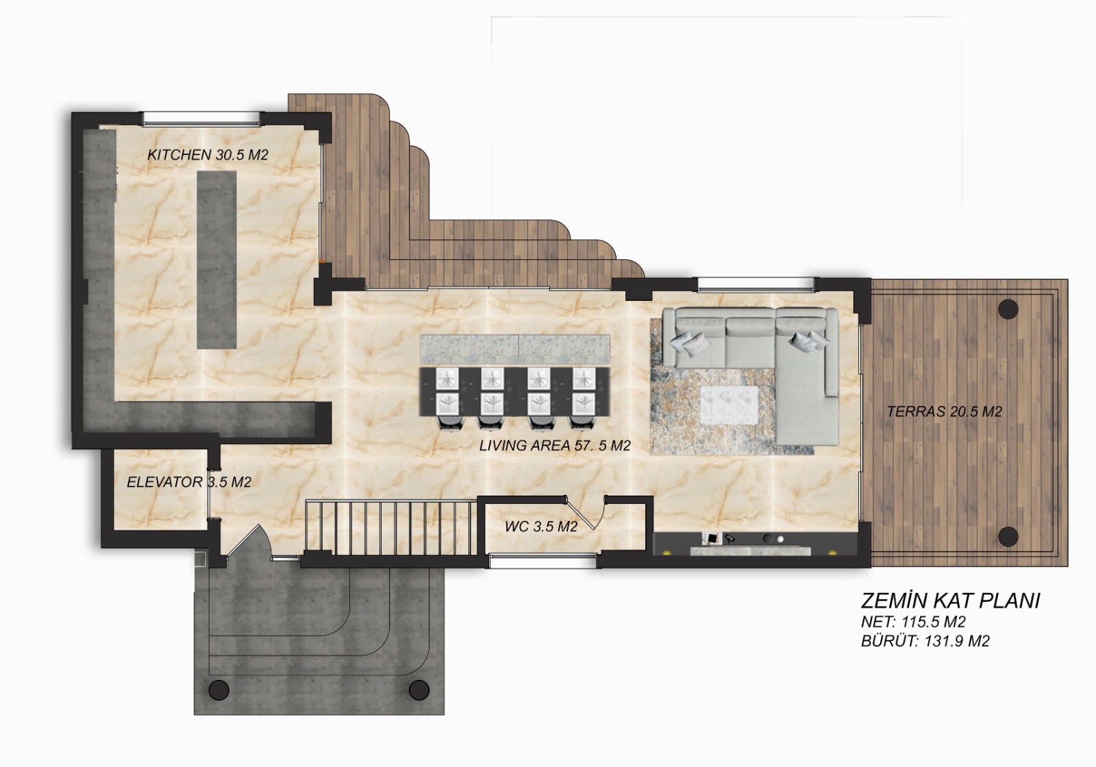 Две виллы 4+1 элит класса с панорамным видом на море и крепость. Центр, Алания. фото 10